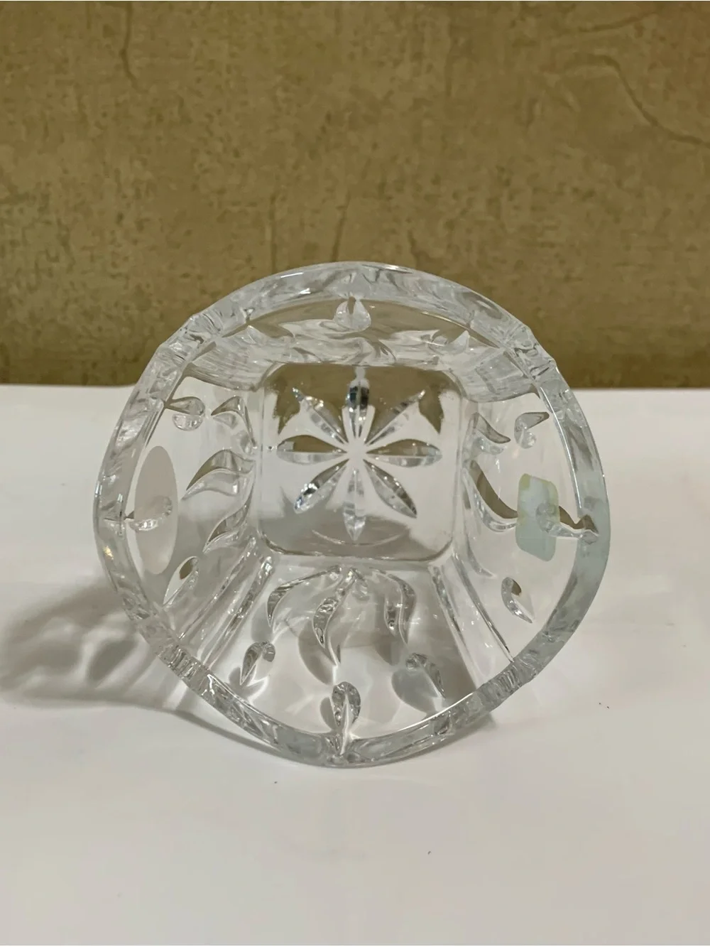 PARTYLITE Lead Crystal Square Votive Candle Holder P7253 NEW in Box